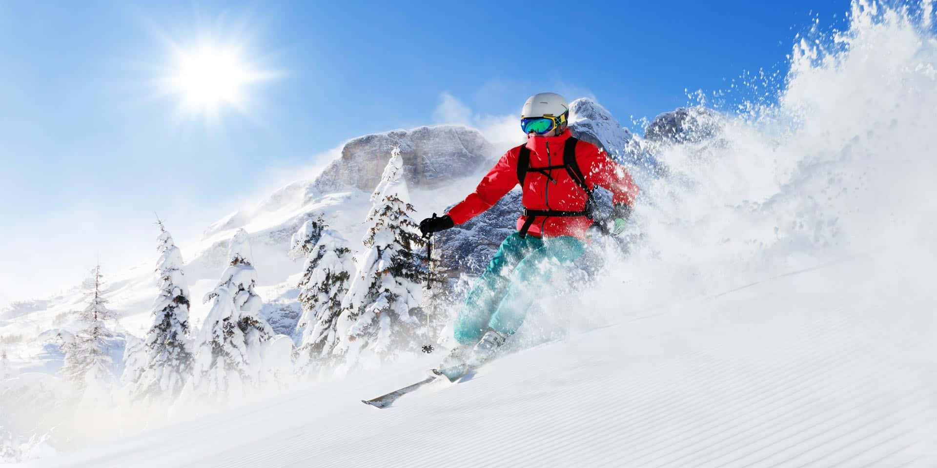 Thrilling Excitement on Icy Slopes Wallpaper