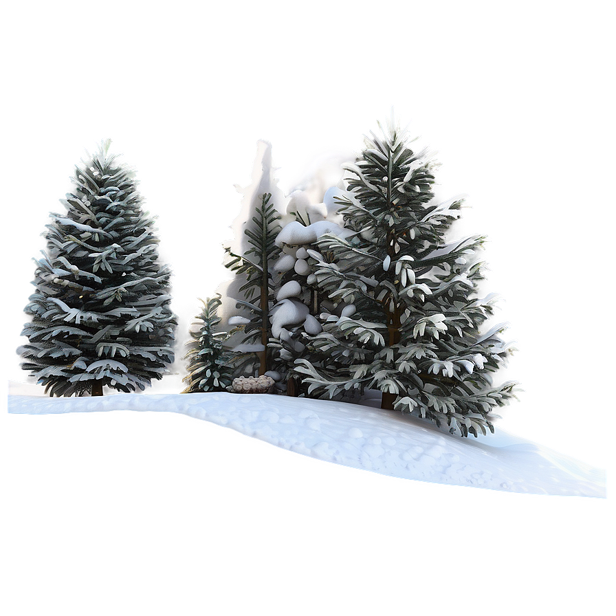 Winter Spruce Tree Scenery Png Yaa PNG