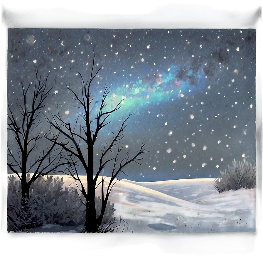 Winter Starry Sky Png Dfl36 PNG