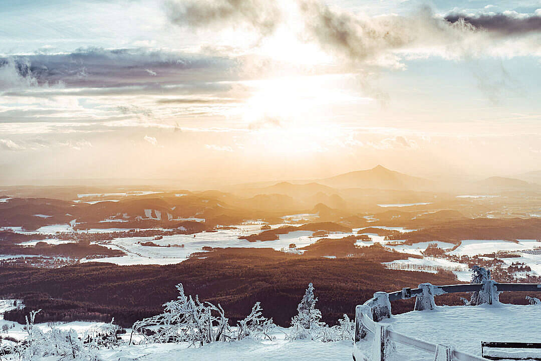 Winter Sunrise Mountains Hd Scenery Wallpaper