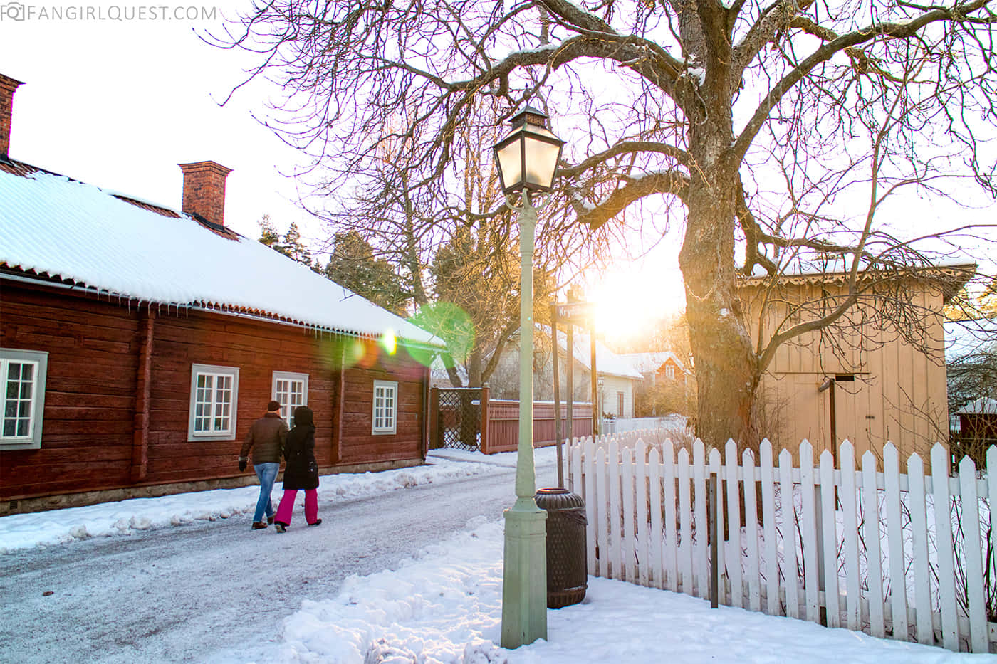 Winter Sunsetin Linkoping Sweden Wallpaper