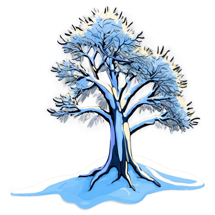 Winter Tree Elevation Scene Png 29 PNG