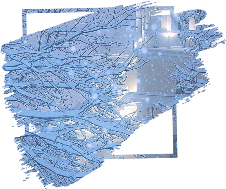 Winter Tree Photo Frame Overlay PNG