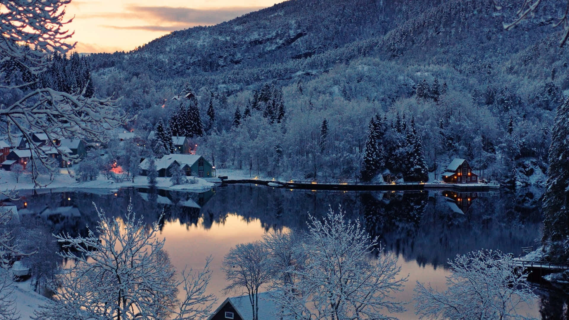 Winter Twilight Reflections.jpg Wallpaper