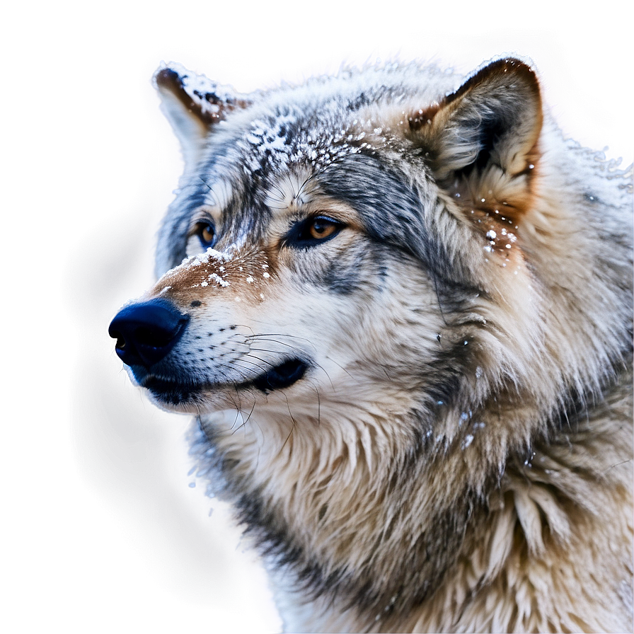 Winter Wolf In Snowfall Png 2 PNG