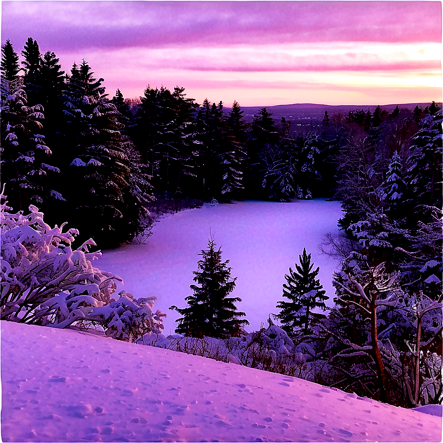 Winter Wonderland Maine Png Qff86 PNG