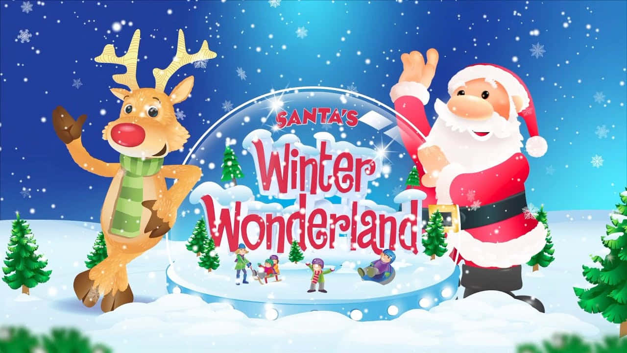 Jule Santa Claus Vinter Wonderland Billede