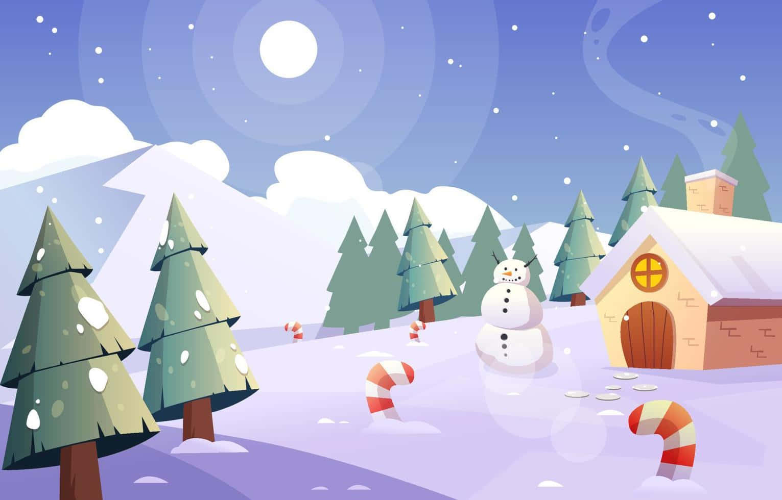 Winter Wonderland Village Snowman Picture