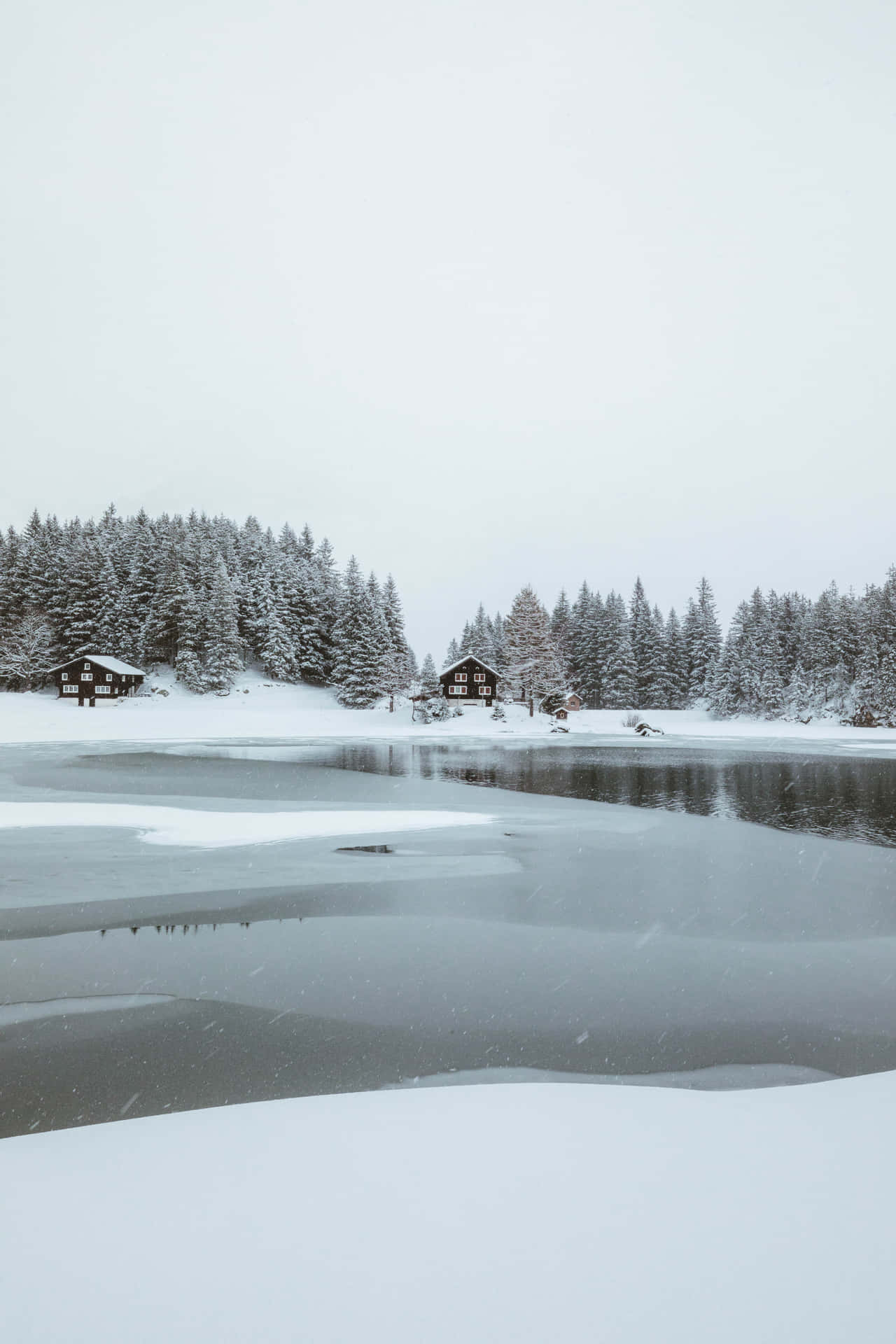 Winter Wonderland Snow Lake Picture