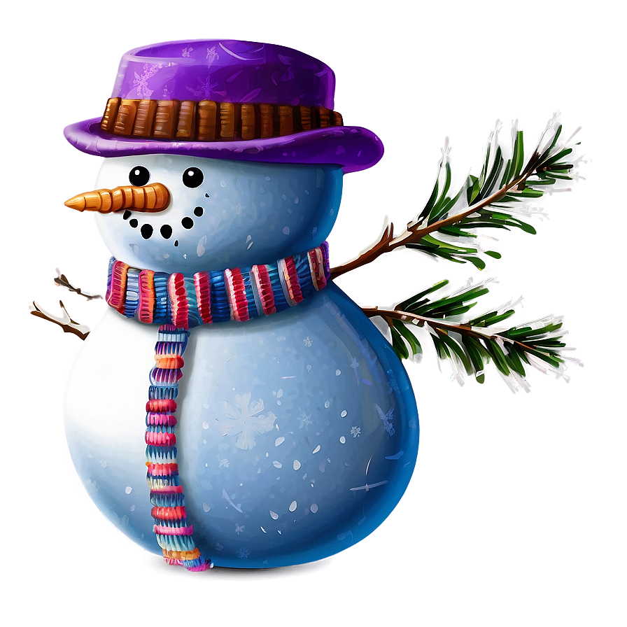 Winter Wonderland Snowman Png Big PNG