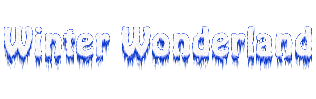 Winter Wonderland Text Graphic PNG