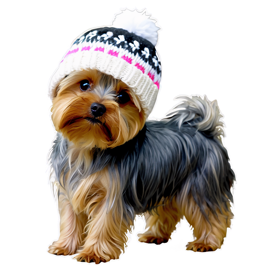 Winter Yorkie Png 06242024 PNG