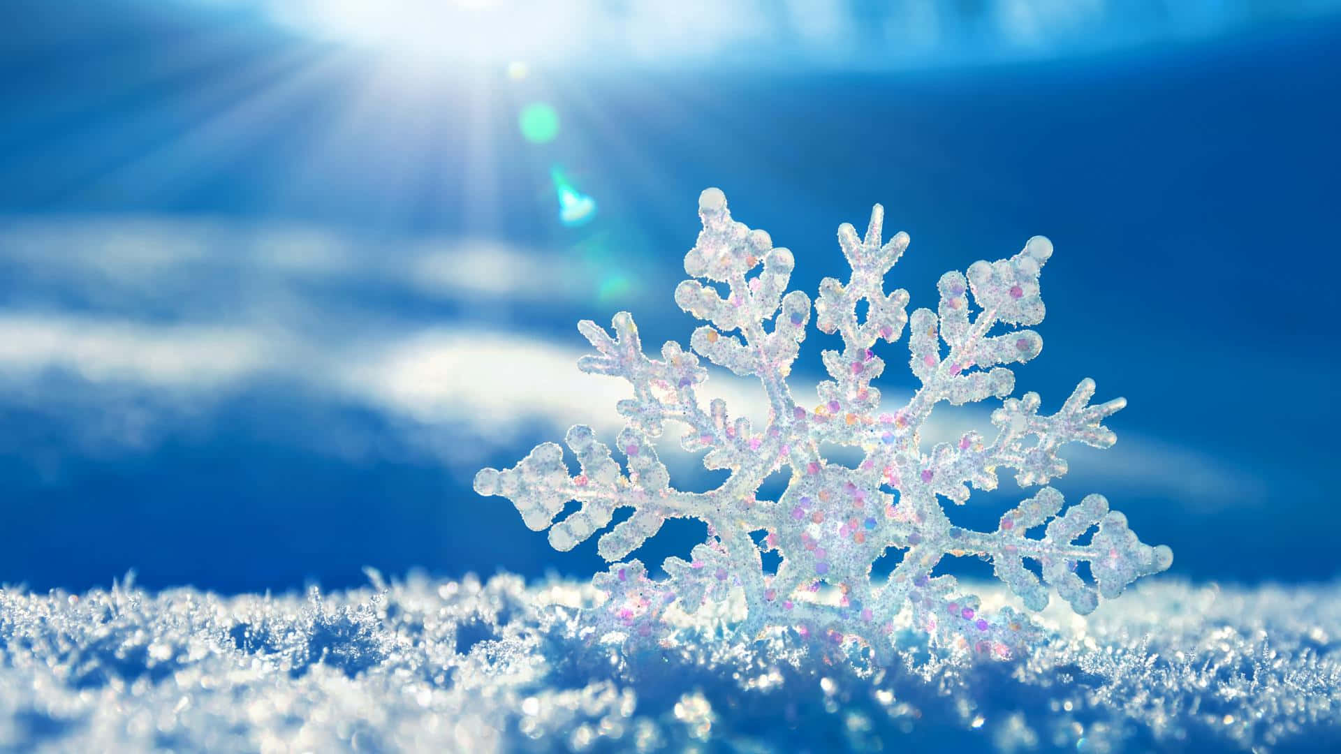 Beautiful Snowflake Winter Zoom Background