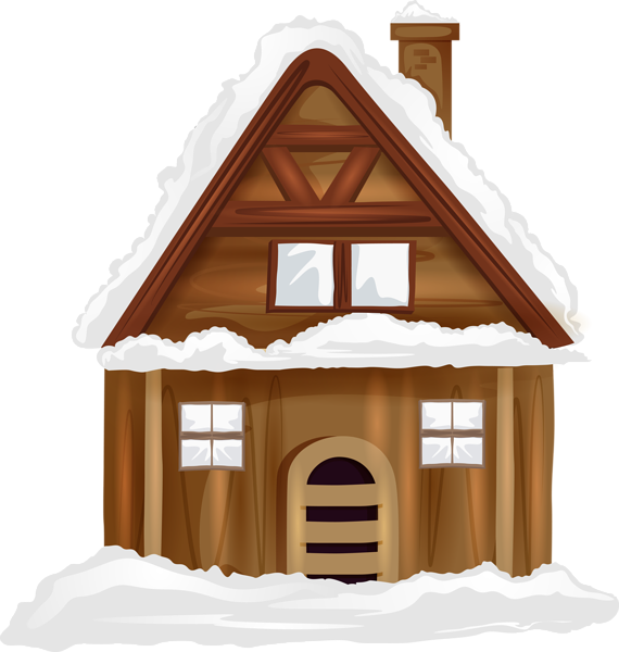 Winter_ Cabin_ Covered_in_ Snow.png PNG