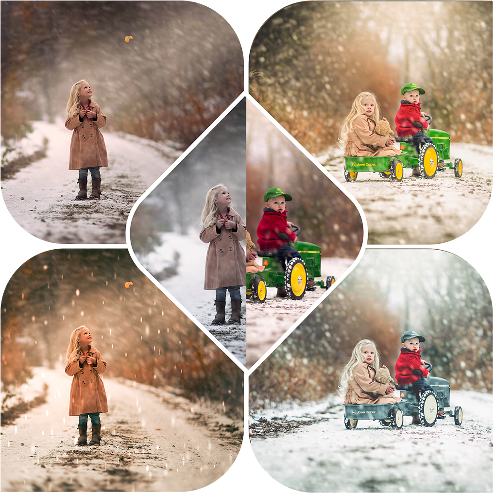 Winter_ Childhood_ Moments_ Collage PNG