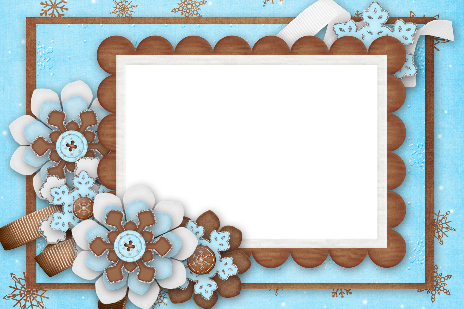 Winter_ Floral_ Frame_ Background PNG