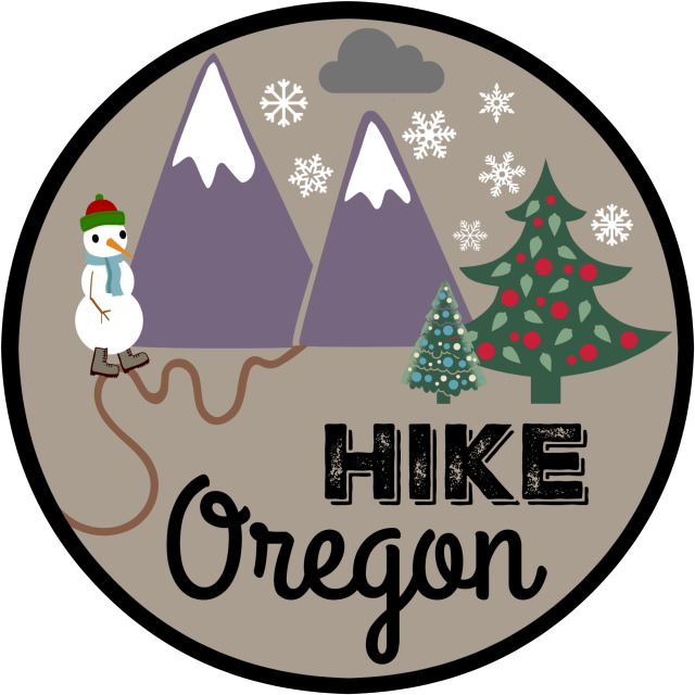 Winter_ Hiking_ Oregon_ Sticker PNG