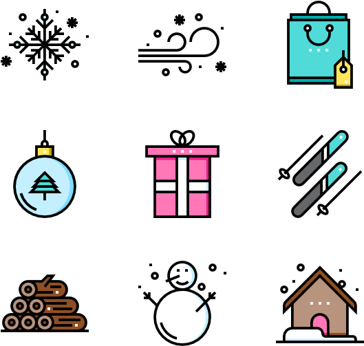 Winter_ Holiday_ Icons_ Set PNG