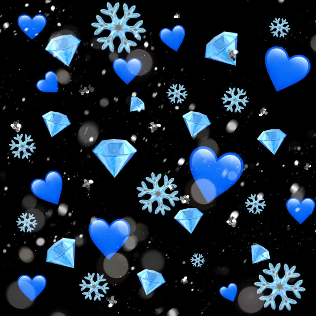 Winter_ Love_ Hearts_and_ Snowflakes_ Background PNG