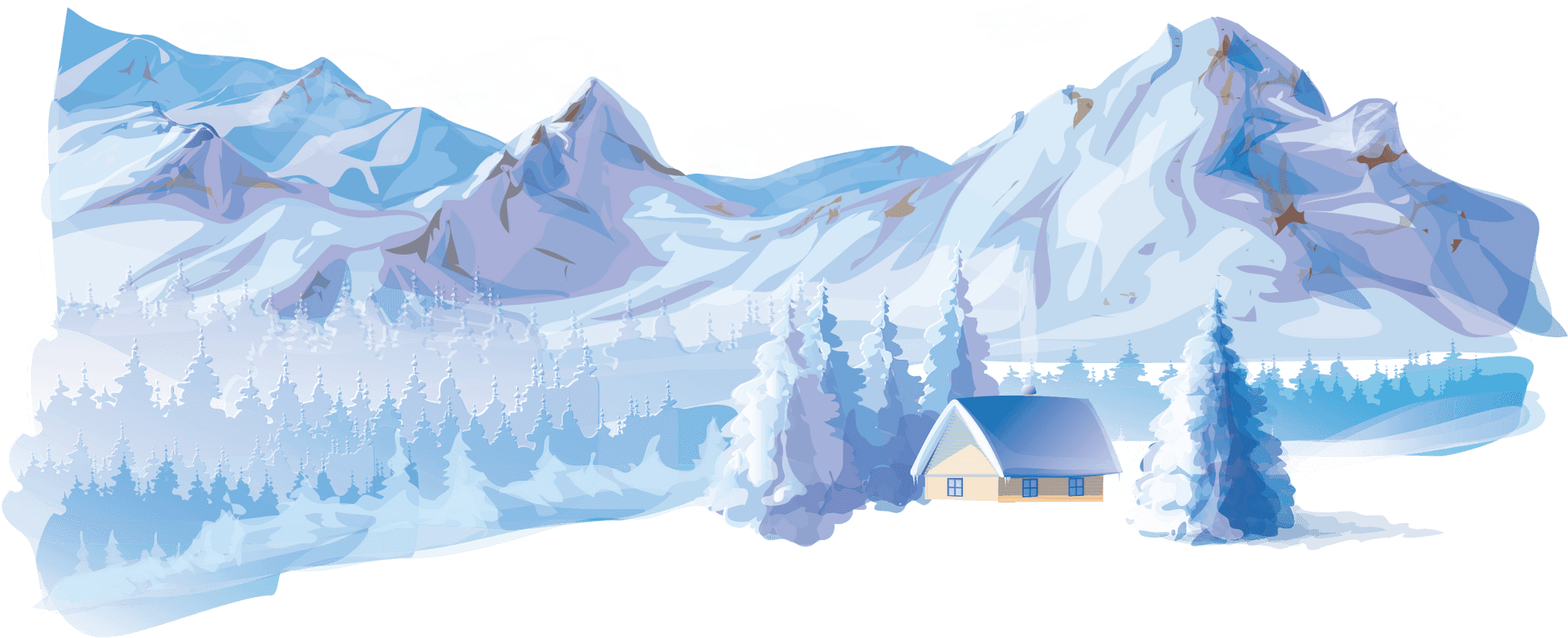 Winter_ Mountain_ Scene_with_ Cozy_ Cabin PNG