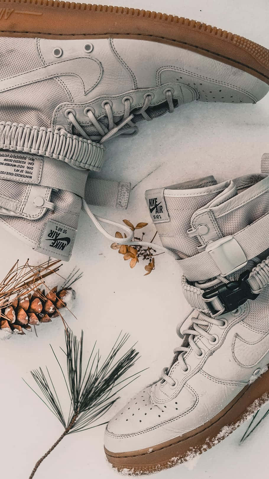 Winterized Nike Sneakers Aesthetic Wallpaper