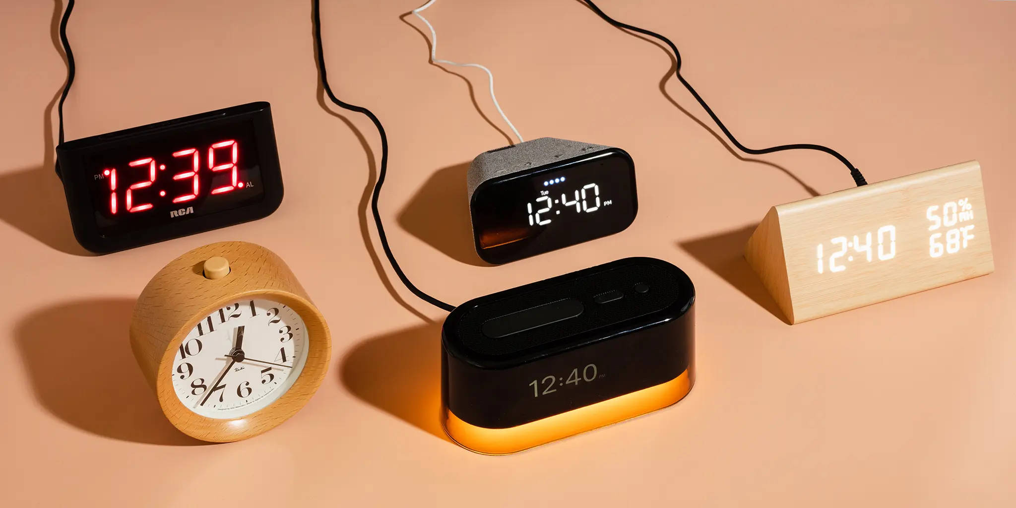 Wired Bedroom Alarm Clocks Wallpaper