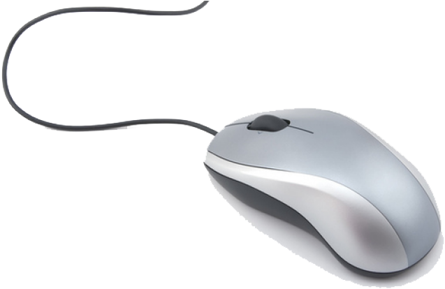 Wired Optical Mouse Silver PNG