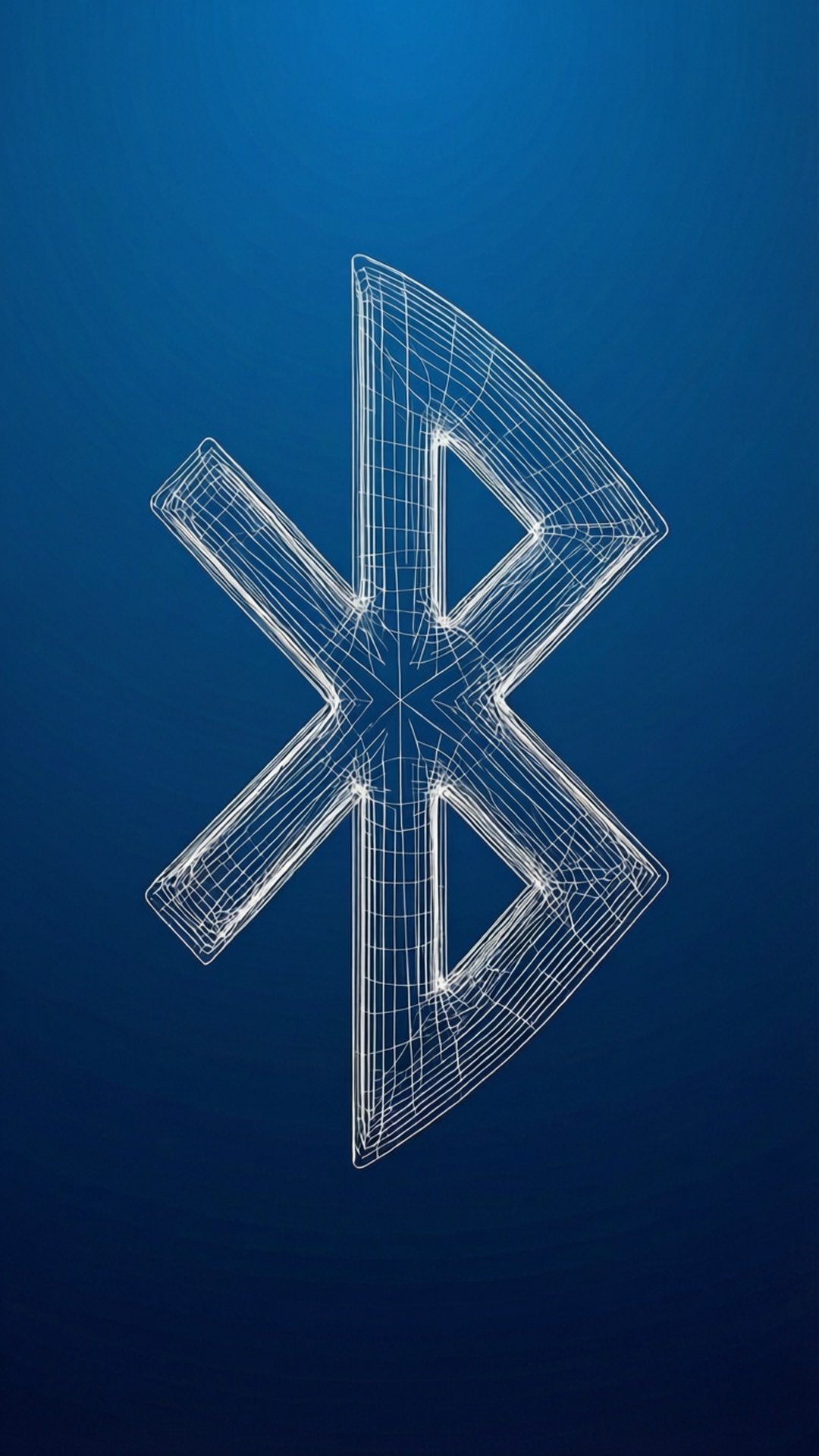 Wireframe Bluetooth Logo Sfondi