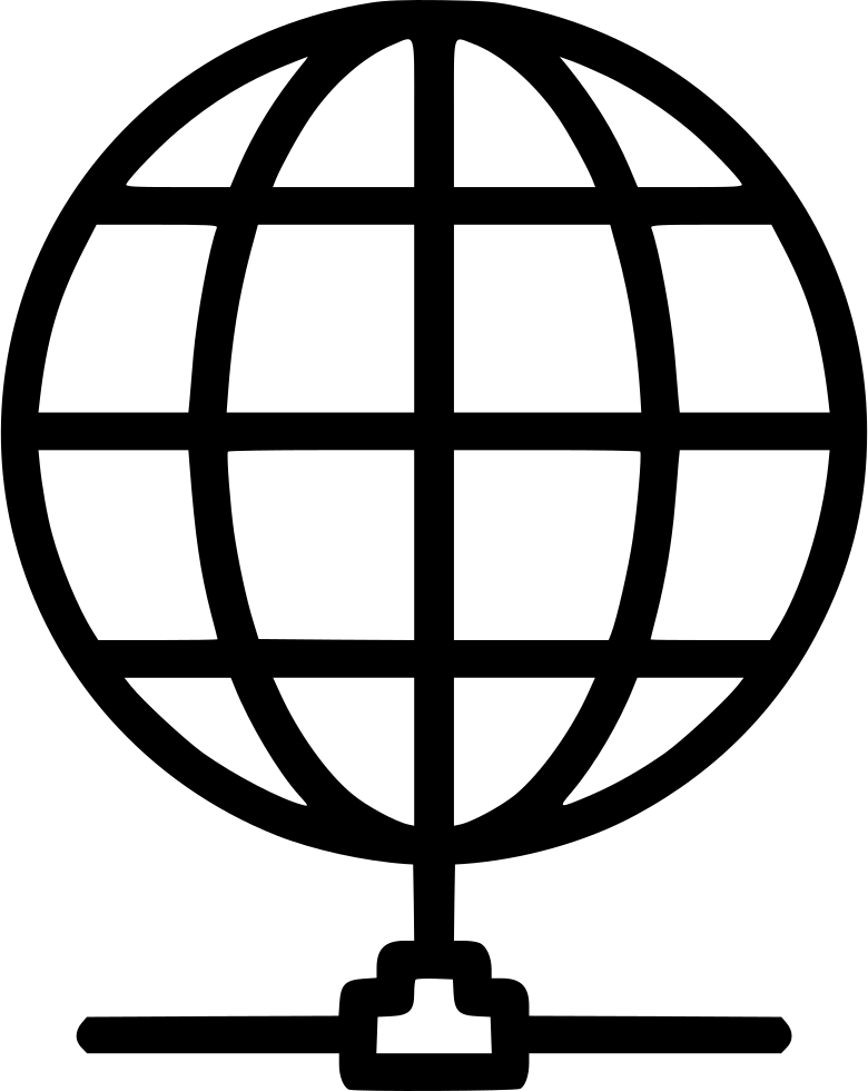 Wireframe Globe Icon PNG