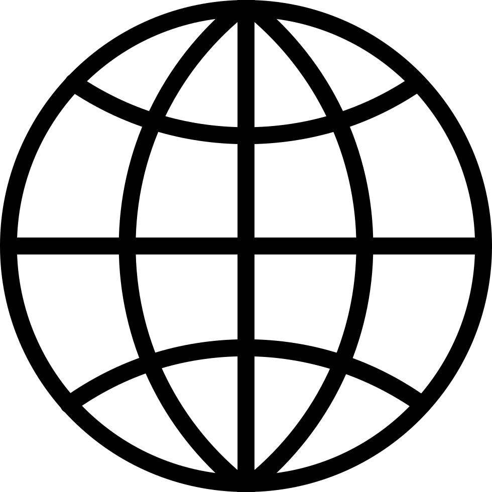 Wireframe Globe Icon PNG