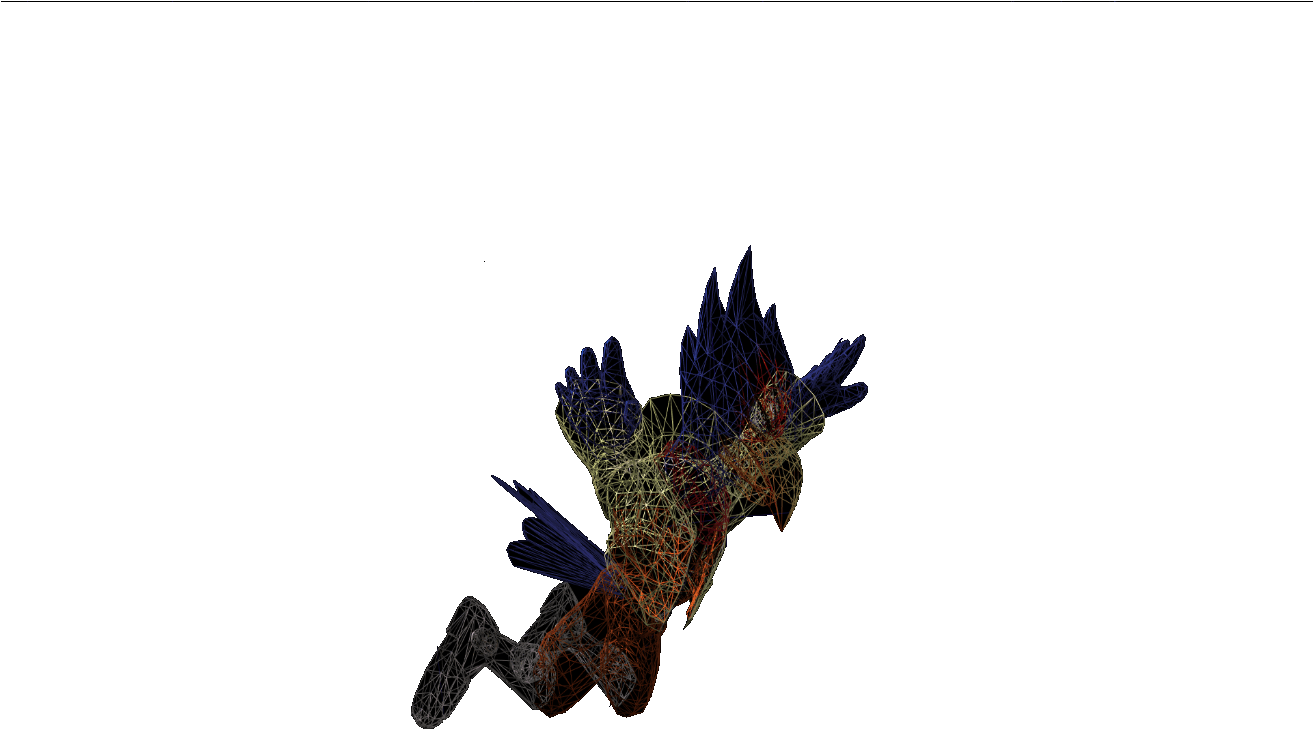 Wireframe Hawkin Flight PNG