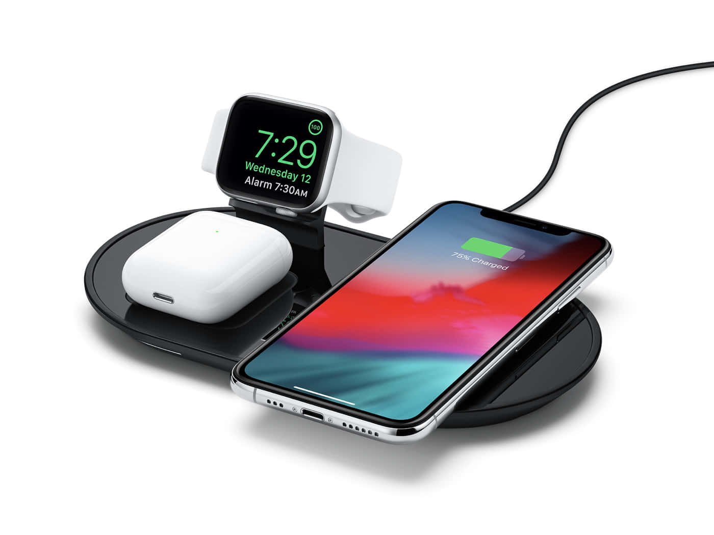 “Never be bound by cables again. Enjoy wireless charging!” Wallpaper
