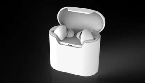 Wireless Earbudsin Open Case PNG