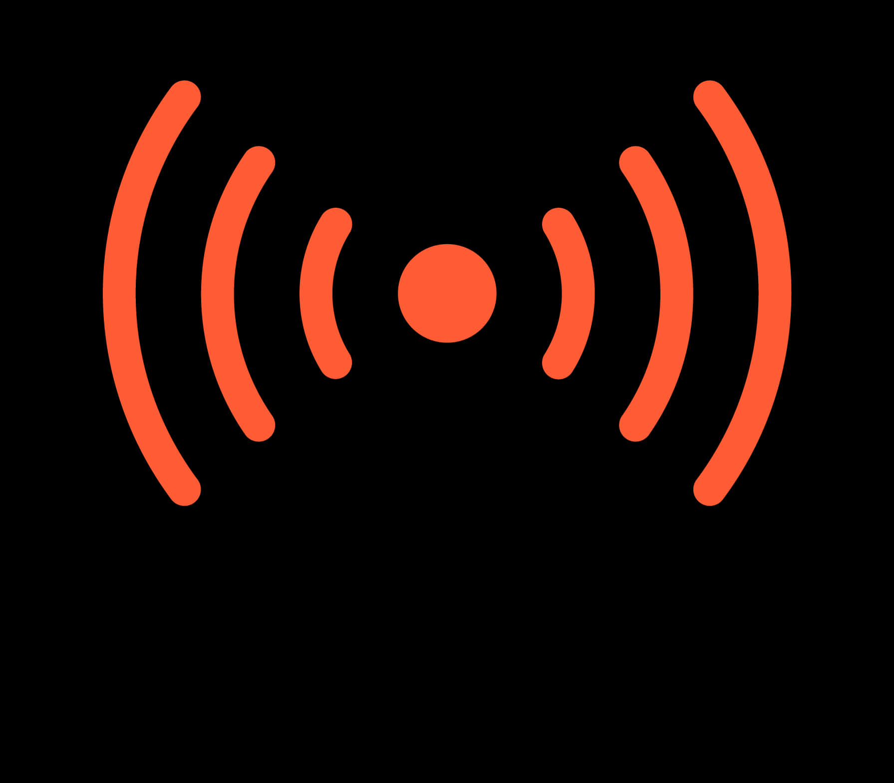 Wireless Signal Icon Redon Black PNG