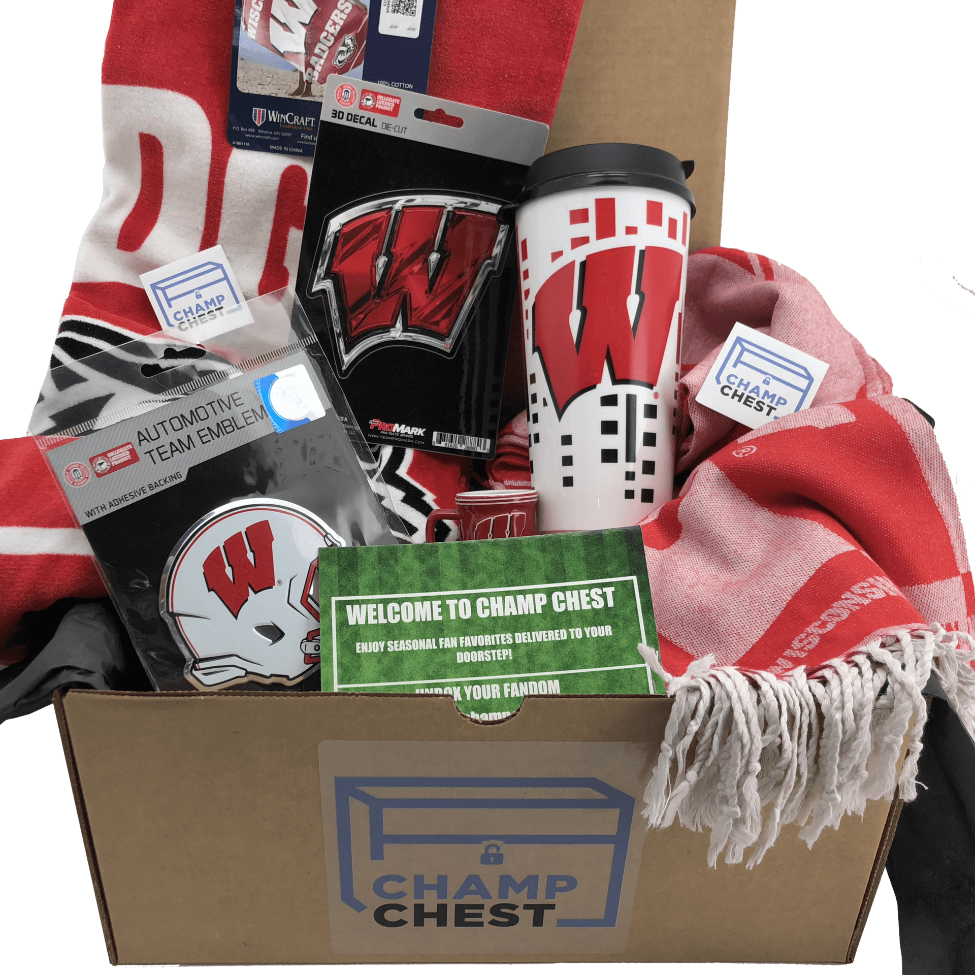 Wisconsin Badgers Fan Gift Box PNG