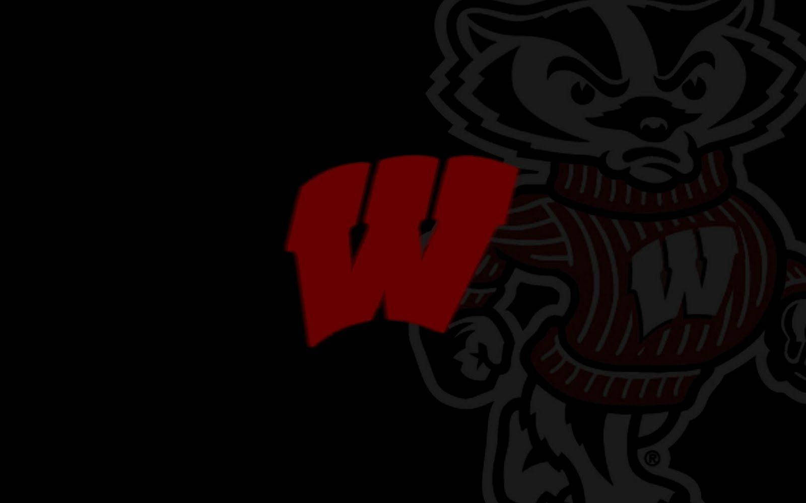 Logodei Wisconsin Badgers Nero Sfondo