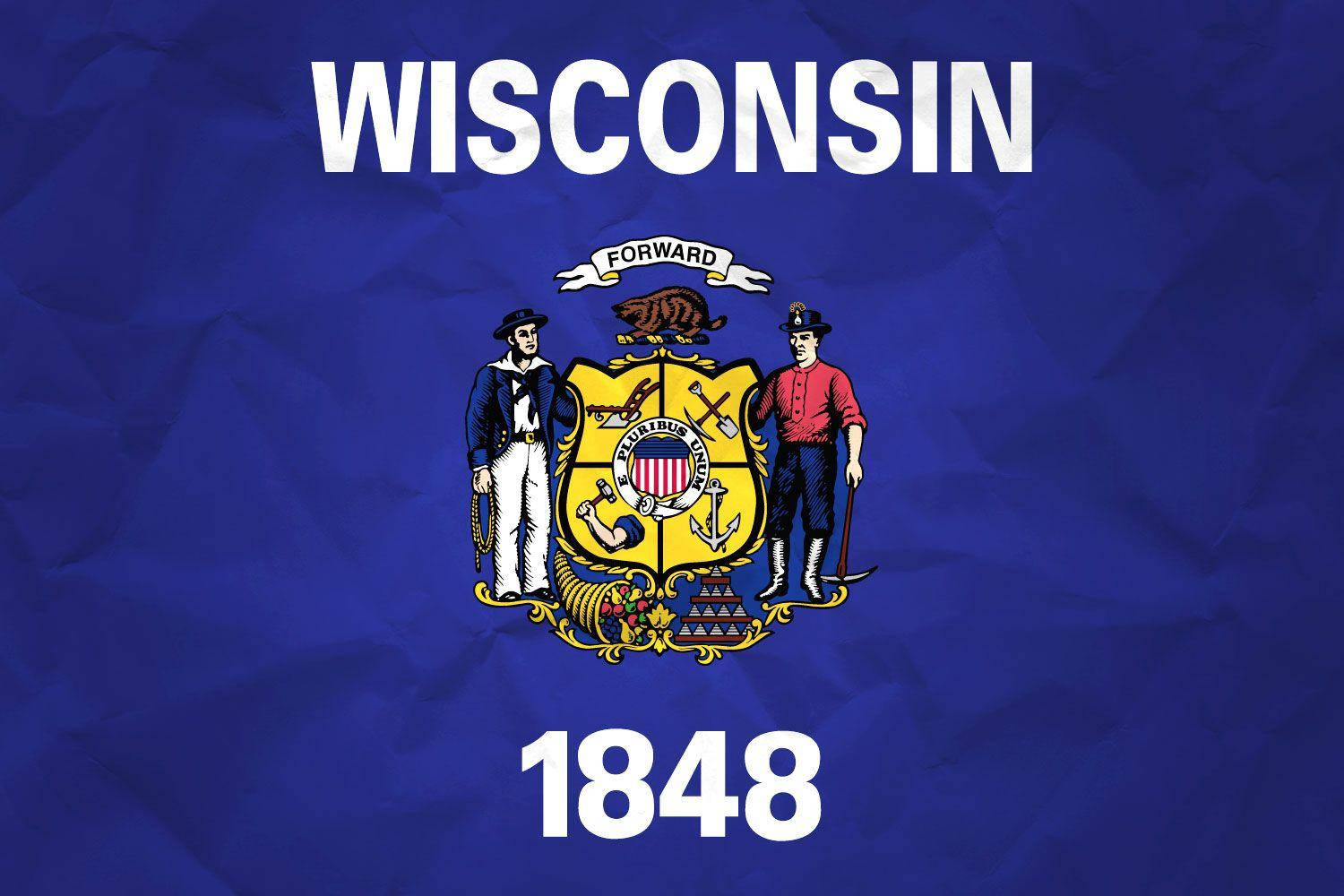 Vibrant Wisconsin Royal Logo Wallpaper