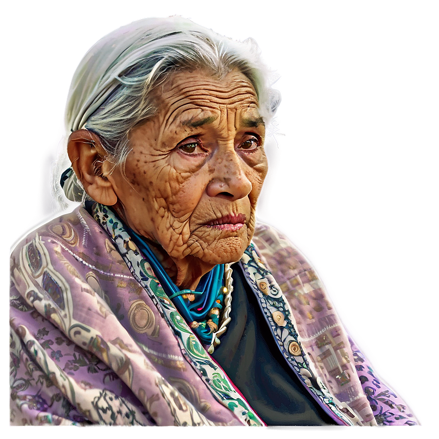 Wise Old Woman Illustration Png Akt70 PNG