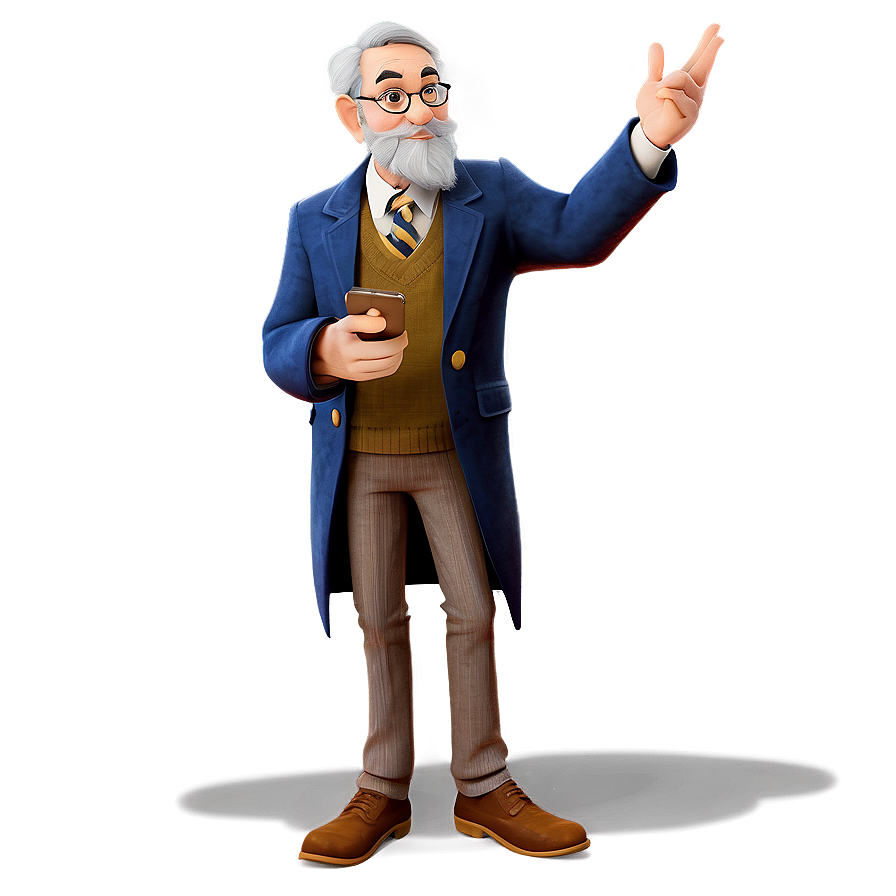 Wise Professor Character Design Png 22 PNG