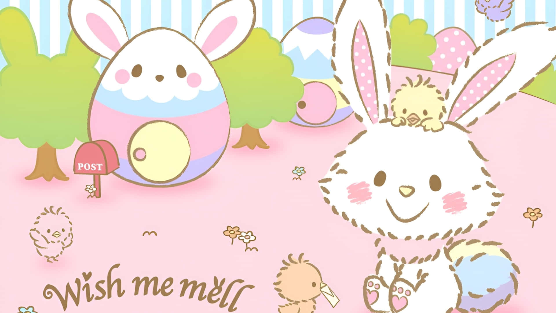 Ønsk Mig Mell Sød Kanin Wallpaper