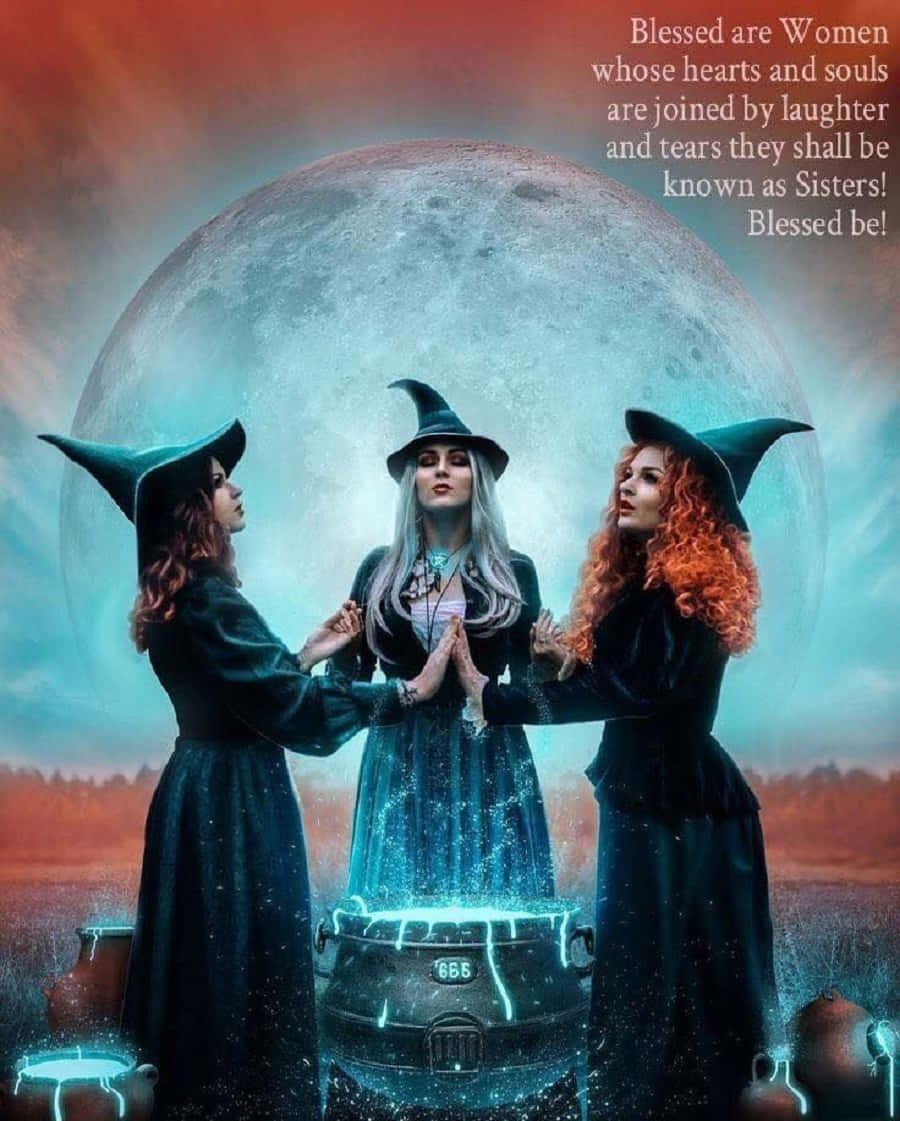 Woman in a Mysterious Witch Costume Wallpaper