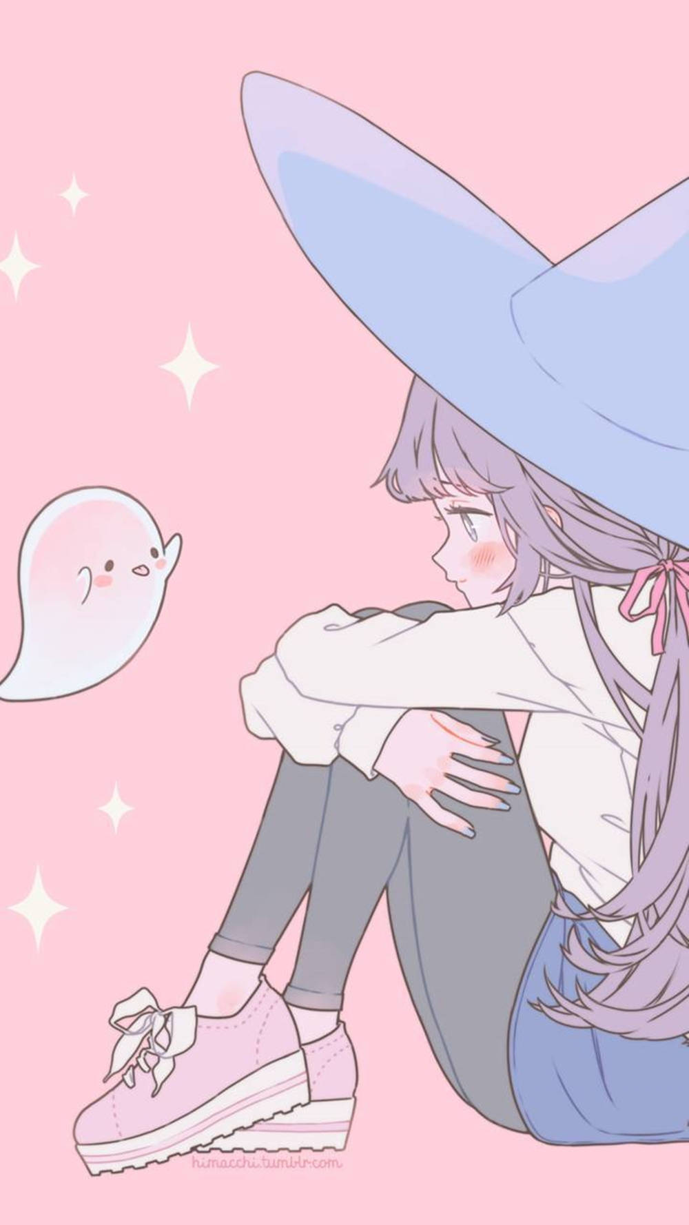 Witch Girl Ghost Aesthetic Wallpaper
