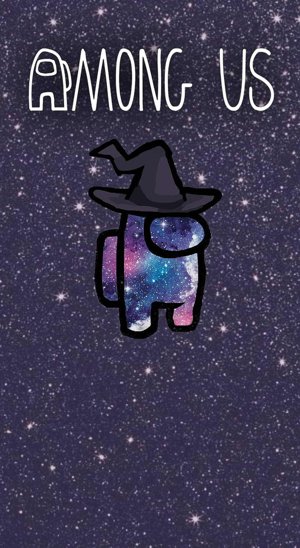 Witch Hat Among Us Space Wallpaper