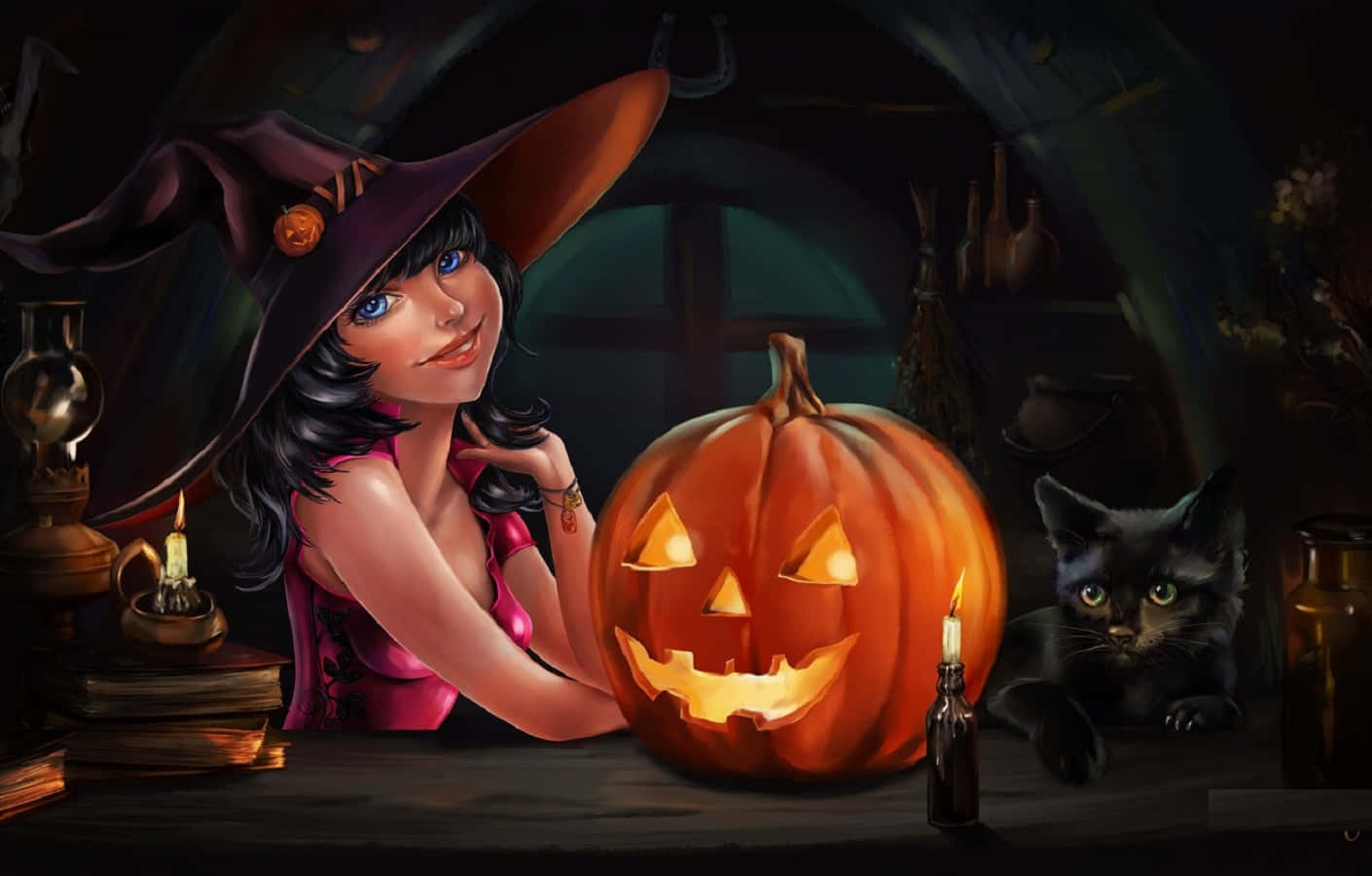 Caption: Enchanting Collection of Witch Hats Wallpaper