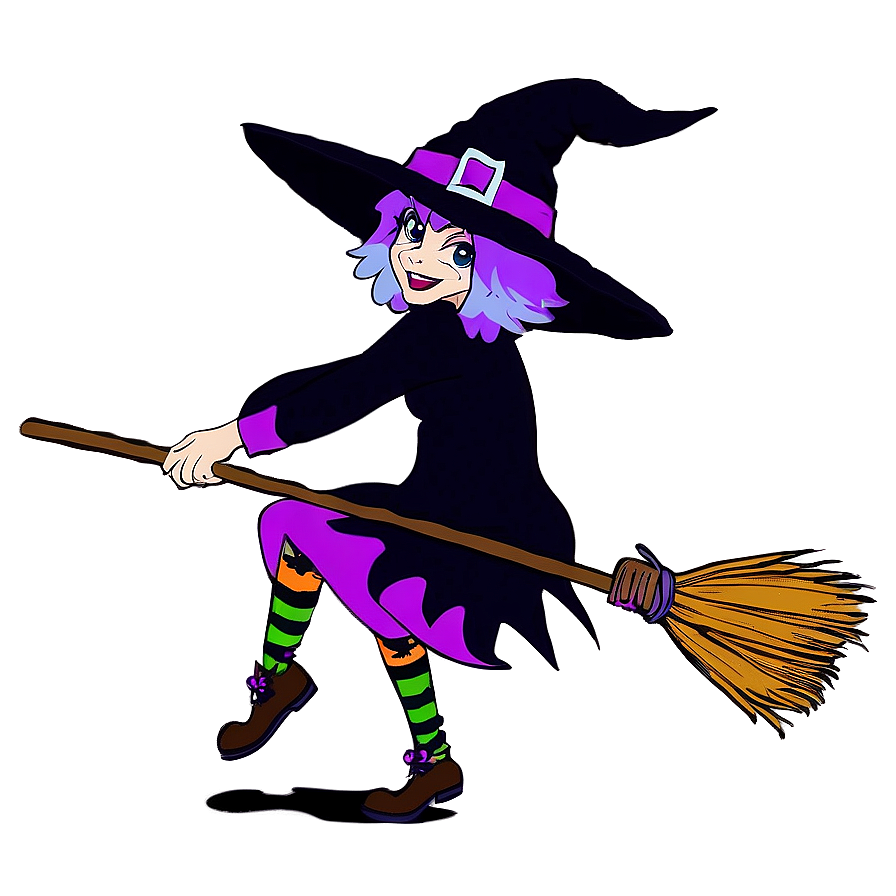 Download Witch On Broomstick Png 85 | Wallpapers.com