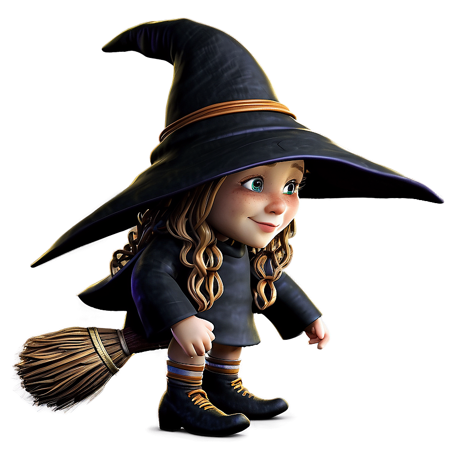 Witch Riding Broom Png Aqo7 PNG