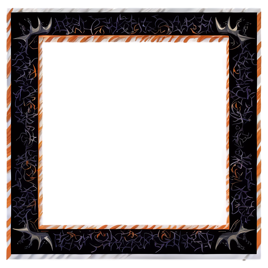 Witch-themed Halloween Border Png 06202024 PNG