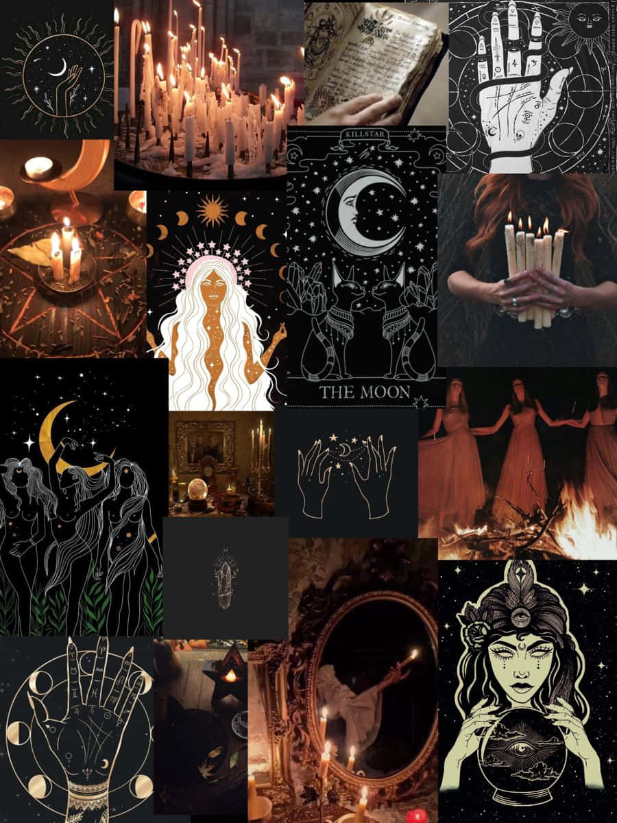 Witchcraft Aesthetic Collage Wallpaper