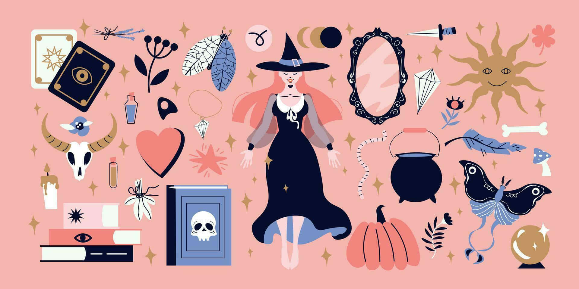 Witchcraft_ Aesthetic_ Collection_ Vector Wallpaper