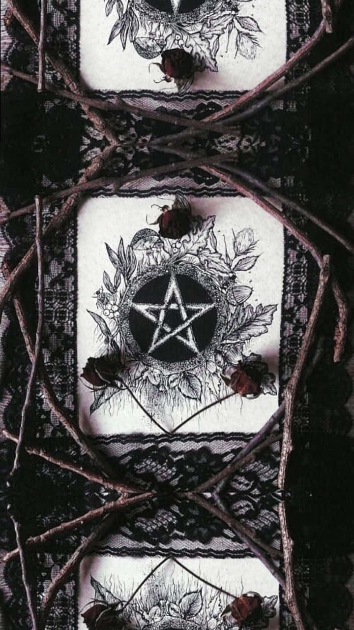 Download Witchcraft_ Pentagram_ Roses_ Lace Wallpaper | Wallpapers.com